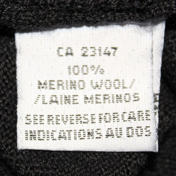 Vintage 90s Talbots Medium‎ $168 Made In Italy Black Merino Wool Fringe Sweater - Picture 4 of 11